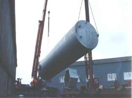 2 cranes required for loading & unloading