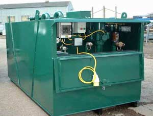 2000 litre tank and bund pumping system