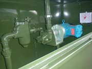Waste Oil Tank pipework