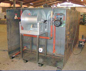 Waste Oil Tank c/w Step, Basket & Reel