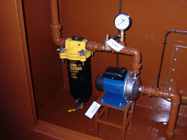 Close up of Fuel polishing system