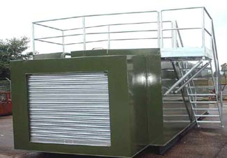 27 000 Litre Bunded Tank c/w Galv Roller Shutter door