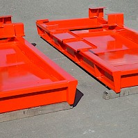 Generator skid base and tank units with fitted drip trays